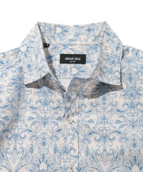 MEN'S BIGI / メンズビギ シャツ・ブラウス | コットンダンガリーエスニックプリント半袖シャツ | 詳細3