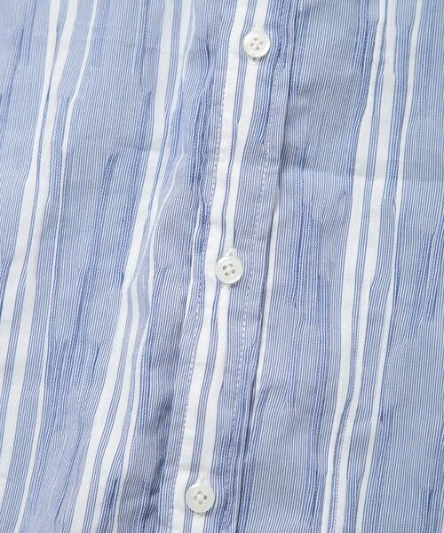 MEN'S BIGI / メンズビギ シャツ・ブラウス | 変形タックサッカーストライプ7分シャツ | 詳細9