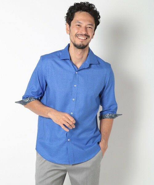 MEN'S BIGI / メンズビギ シャツ・ブラウス | オクシィジュエルストレッチ7分シャツ | 詳細13