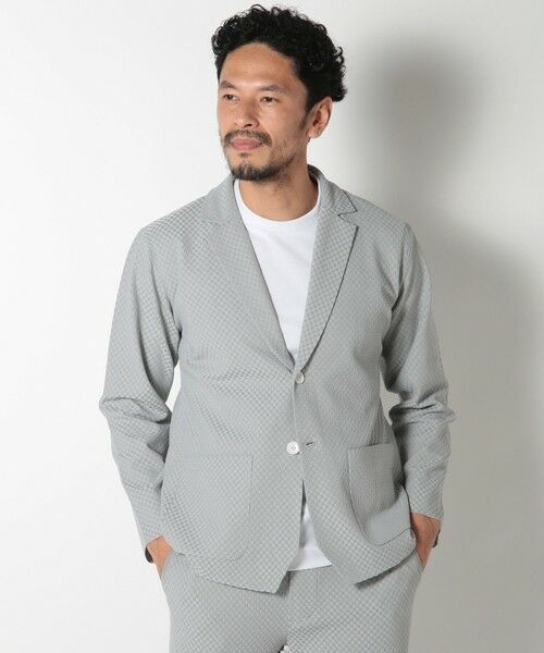MEN'S BIGI / メンズビギ テーラードジャケット | ポリエステルエアリードッツテーラードジャケット | 詳細1