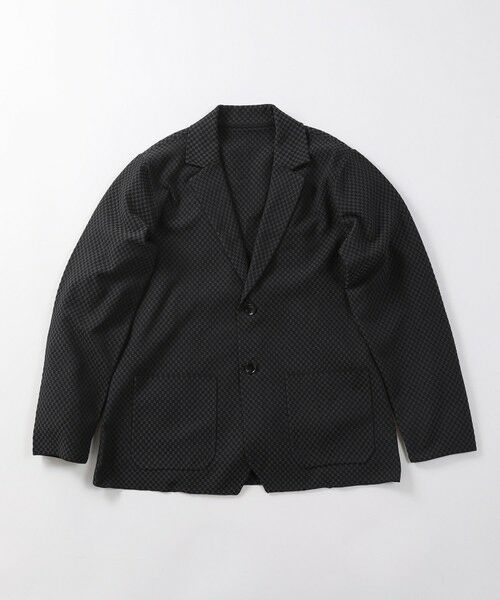 MEN'S BIGI / メンズビギ テーラードジャケット | ポリエステルエアリードッツテーラードジャケット（ブラック）