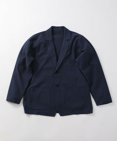 MEN'S BIGI / メンズビギ テーラードジャケット | ポリエステルエアリードッツテーラードジャケット（ブルー）