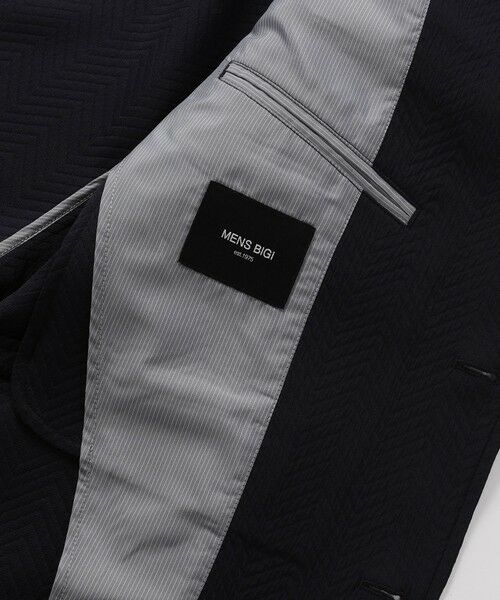 MEN'S BIGI / メンズビギ テーラードジャケット | ヘリンボーンストレッチジャケット | 詳細15