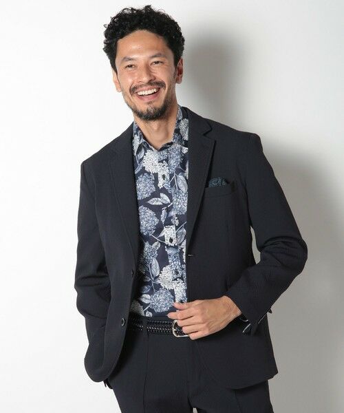 MEN'S BIGI / メンズビギ テーラードジャケット | ヘリンボーンストレッチジャケット | 詳細7