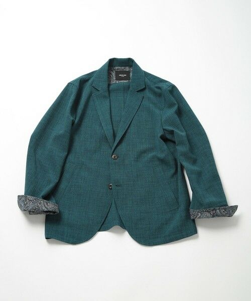 MEN'S BIGI / メンズビギ テーラードジャケット | ブッチャーストレッチカジュアルジャケット(グリーン)