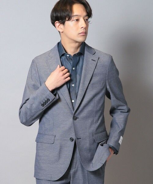 MEN'S BIGI / メンズビギ テーラードジャケット | ストレッチテーラードジャケット（セットアップ対応）（ネイビー）