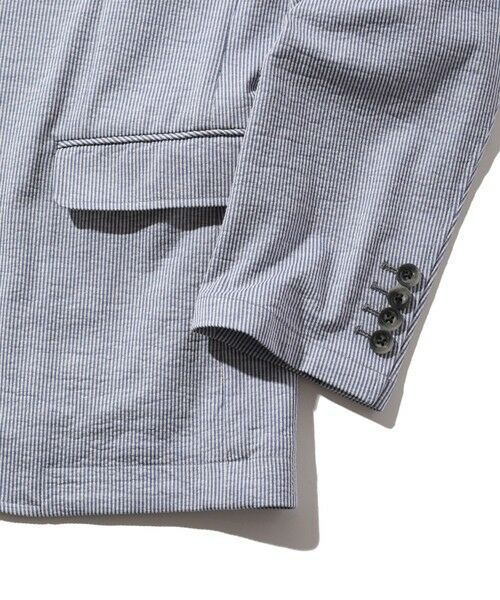 MEN'S BIGI / メンズビギ テーラードジャケット | サッカーストライプジャージテーラードジャケット | 詳細10