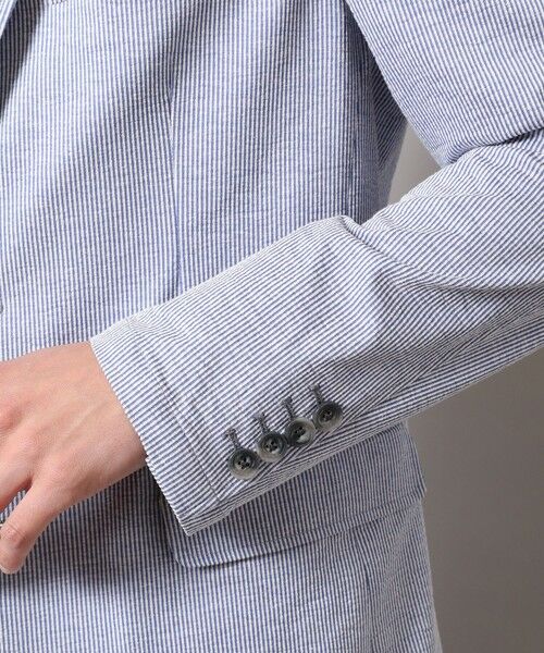 MEN'S BIGI / メンズビギ テーラードジャケット | サッカーストライプジャージテーラードジャケット | 詳細5