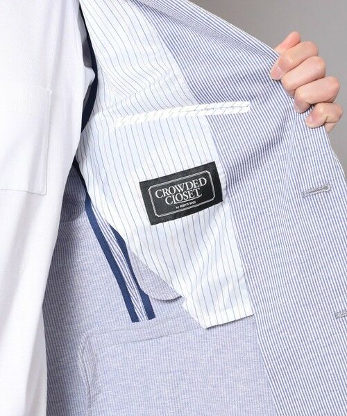 MEN'S BIGI / メンズビギ テーラードジャケット | サッカーストライプジャージテーラードジャケット | 詳細6