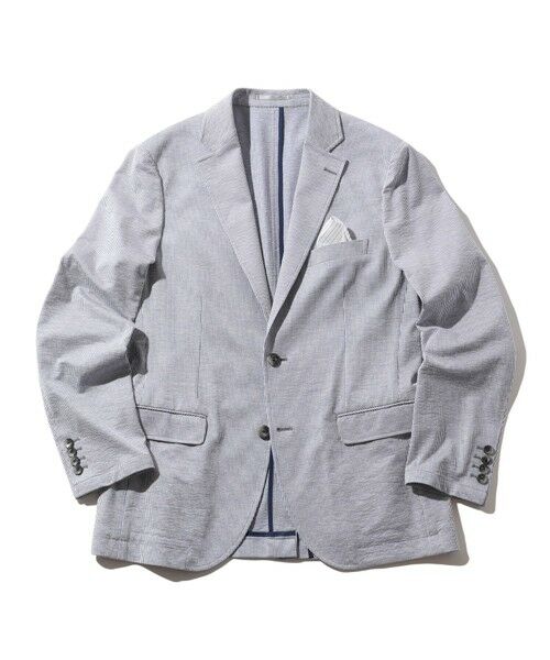 MEN'S BIGI / メンズビギ テーラードジャケット | サッカーストライプジャージテーラードジャケット | 詳細7