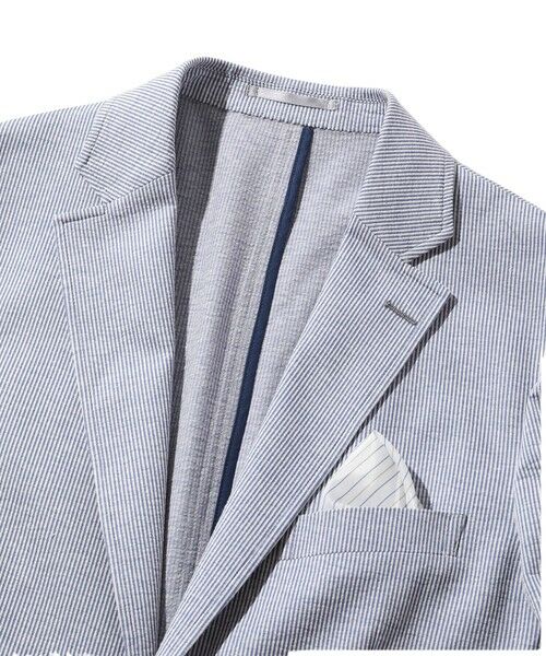 MEN'S BIGI / メンズビギ テーラードジャケット | サッカーストライプジャージテーラードジャケット | 詳細9