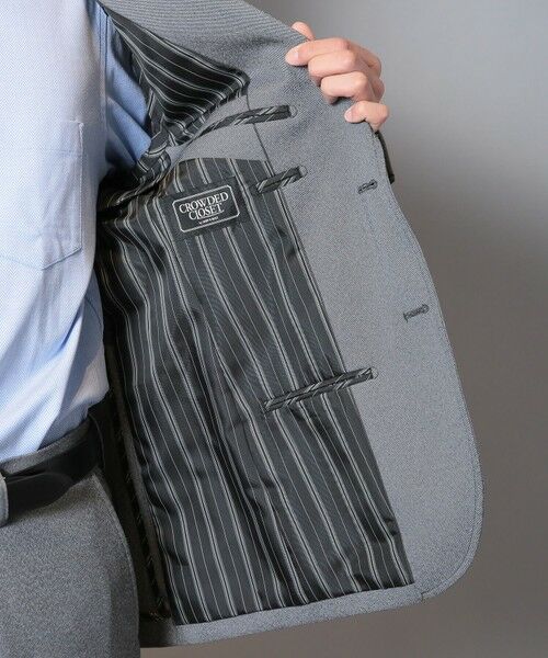 MEN'S BIGI / メンズビギ テーラードジャケット | 【LANATEC/ラナテック】シャークスキンテーラードジャケット（セットアップ対応） | 詳細12