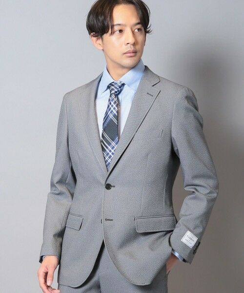 MEN'S BIGI / メンズビギ テーラードジャケット | 【LANATEC/ラナテック】シャークスキンテーラードジャケット（セットアップ対応）（グレー）