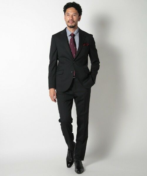 MEN'S BIGI / メンズビギ セットアップ | ドビー柄スリムフィットスーツセットアップ | 詳細1