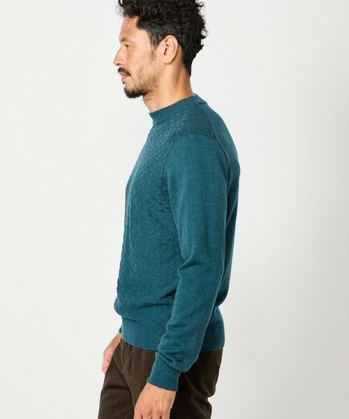 MEN'S BIGI / メンズビギ ニット・セーター | ランダムヘリンボン編み12Gジャカードニット | 詳細8