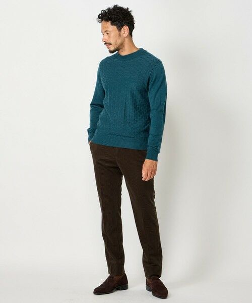 MEN'S BIGI / メンズビギ ニット・セーター | ランダムヘリンボン編み12Gジャカードニット | 詳細10