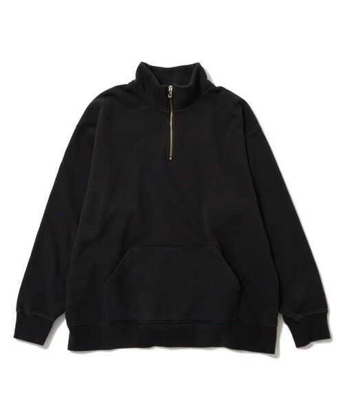 MEN'S BIGI / メンズビギ スウェット | 【SCREEN STARS（スクリーンスターズ）】 HALF ZIP SWEAT（ブラック）