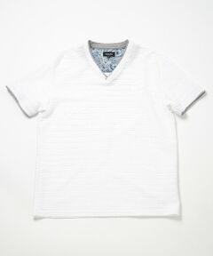 MEN'S BIGI / メンズビギ Tシャツ | 吸水速乾(ABS加工)スラブタックVネックカットソー