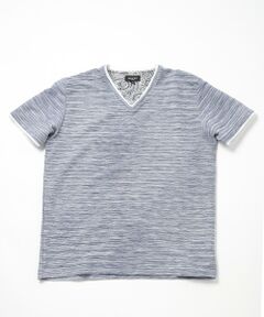 MEN'S BIGI / メンズビギ Tシャツ | 吸水速乾(ABS加工)スラブタックVネックカットソー