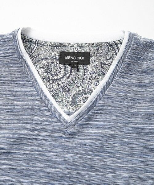 MEN'S BIGI / メンズビギ Tシャツ | 吸水速乾(ABS加工)スラブタックVネックカットソー | 詳細13