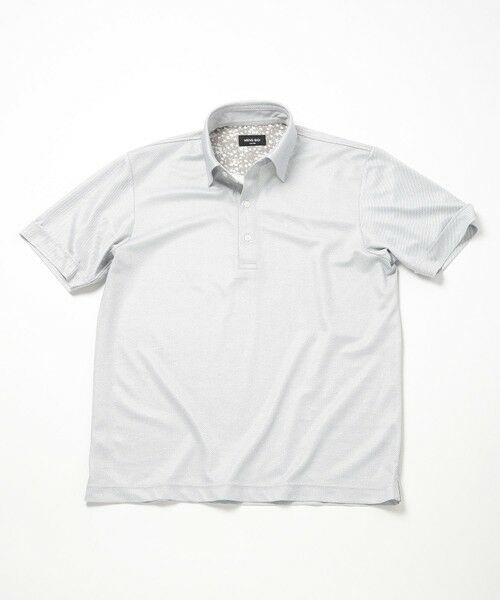 MEN'S BIGI / メンズビギ ポロシャツ | 【ACTIVE TAILOR】COOL MAX ツイルプリントジャージポロシャツ（グレー系）