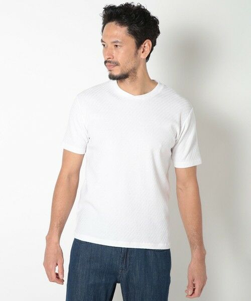 MEN'S BIGI / メンズビギ Tシャツ | リンクスジャカードシルケットカットソー | 詳細1