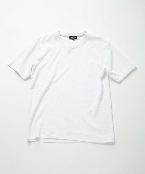 MEN'S BIGI / メンズビギ Tシャツ | リンクスジャカードシルケットカットソー（ホワイト）