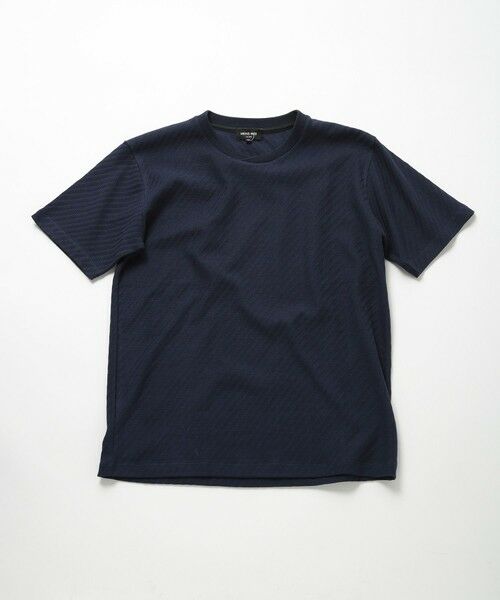 MEN'S BIGI / メンズビギ Tシャツ | リンクスジャカードシルケットカットソー（ネイビー）