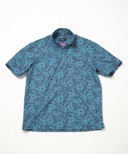 MEN'S BIGI / メンズビギ ポロシャツ | 【LIBERTY】吸水速乾アーカイブ花柄ポロシャツ（ネイビー）