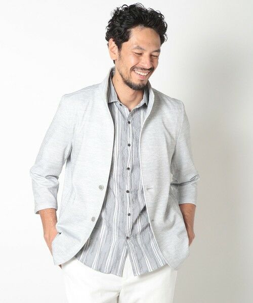 MEN'S BIGI / メンズビギ その他アウター | 接触冷感スタンドカラー7分ジャケット | 詳細1