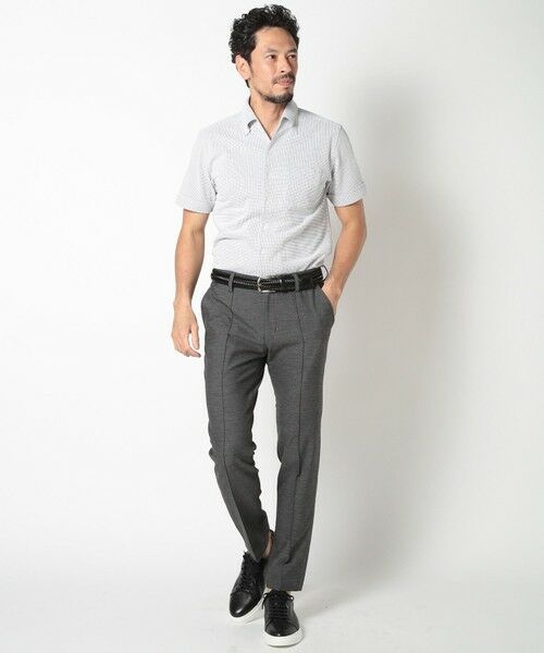 MEN'S BIGI / メンズビギ ポロシャツ | 【ACTIVE TAILOR】吸水速乾ミニワッフルワンピースカラー半袖シャツ | 詳細7