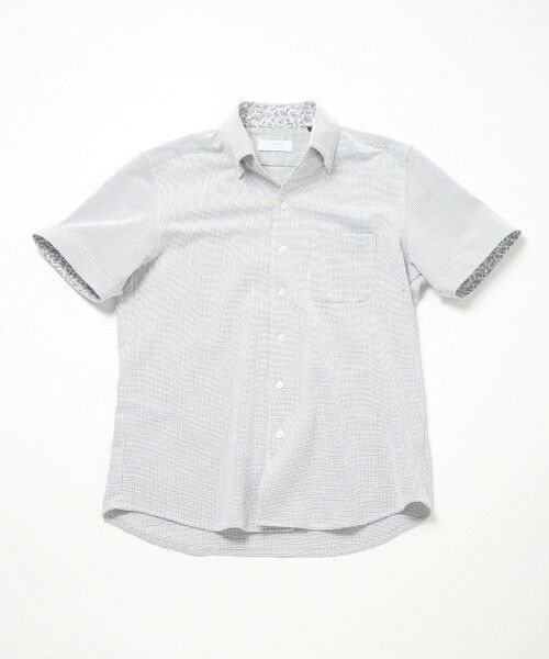 MEN'S BIGI / メンズビギ ポロシャツ | 【ACTIVE TAILOR】吸水速乾ミニワッフルワンピースカラー半袖シャツ（ホワイト系）