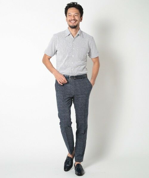 MEN'S BIGI / メンズビギ ポロシャツ | 【ACTIVE TAILOR】吸水速乾ミニワッフルワンピースカラー半袖シャツ | 詳細10