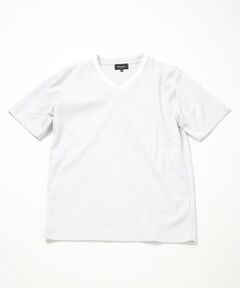 MEN'S BIGI / メンズビギ Tシャツ | 膨れジャカードVネックTシャツ