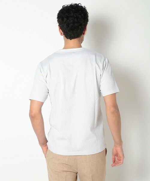 MEN'S BIGI / メンズビギ Tシャツ | 膨れジャカードVネックTシャツ | 詳細9