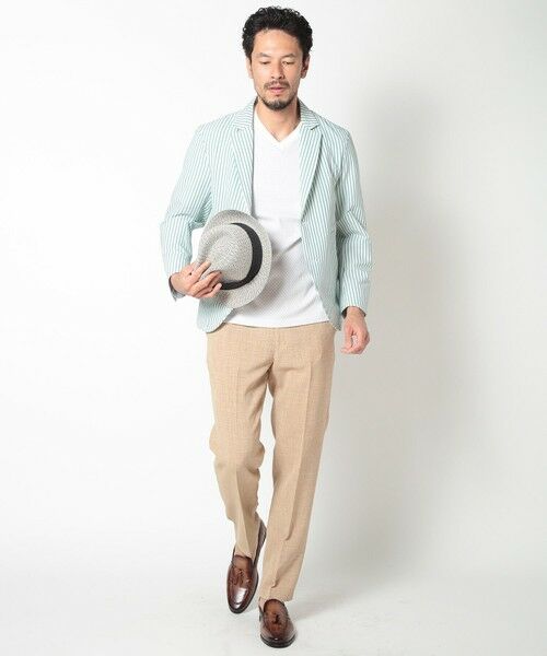 MEN'S BIGI / メンズビギ Tシャツ | 膨れジャカードVネックTシャツ | 詳細11