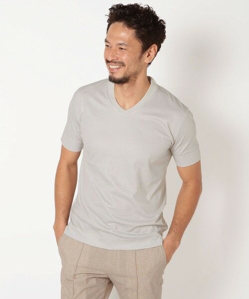 MEN'S BIGI / メンズビギ Tシャツ | 【ACTIVE TAILOR】COOLMAXツイルプリントジャージカットソー | 詳細1