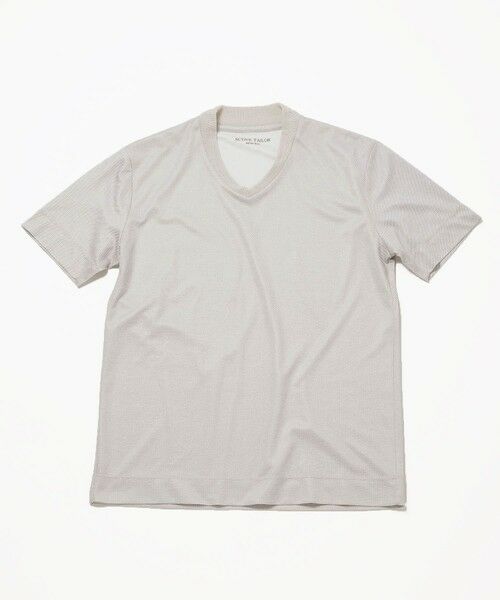 MEN'S BIGI / メンズビギ Tシャツ | 【ACTIVE TAILOR】COOLMAXツイルプリントジャージカットソー（グレー系）