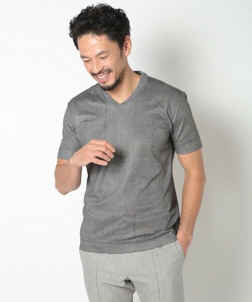 MEN'S BIGI / メンズビギ Tシャツ | 【ACTIVE TAILOR】COOLMAXツイルプリントジャージカットソー | 詳細9