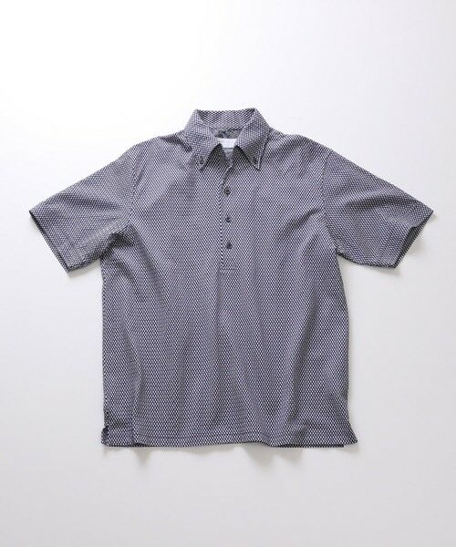 MEN'S BIGI / メンズビギ ポロシャツ | 【ACTIVE TAILOR】COOL MAXサッカー織りワンピースカラーポロシャツ（ブルー）