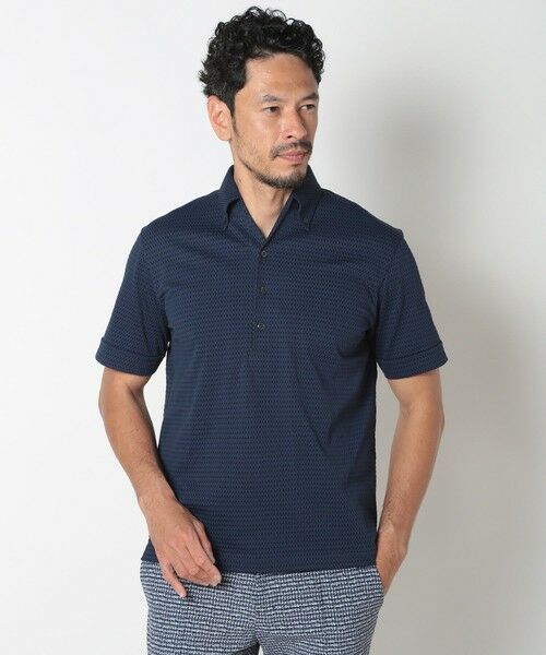 MEN'S BIGI / メンズビギ ポロシャツ | 【ACTIVE TAILOR】COOL MAXサッカー織りワンピースカラーポロシャツ | 詳細18