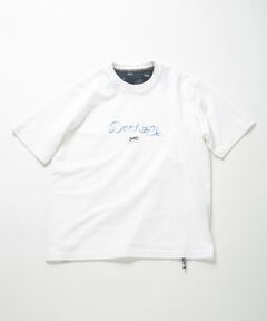 MEN'S BIGI / メンズビギ Tシャツ | 【DENHAM/デンハム】別注グラデーションロゴ刺繍Tシャツ