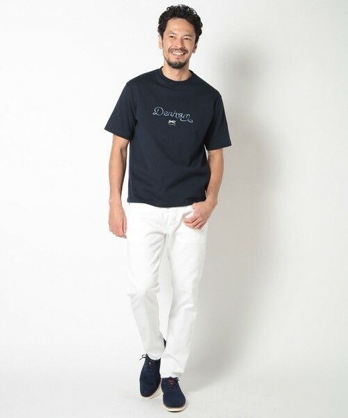 MEN'S BIGI / メンズビギ Tシャツ | 【DENHAM/デンハム】別注グラデーションロゴ刺繍Tシャツ | 詳細12