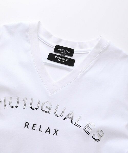 MEN'S BIGI / メンズビギ Tシャツ | 【1PIU1UGUALE3 RELAX】別注　ロゴラインストーンTシャツ | 詳細1
