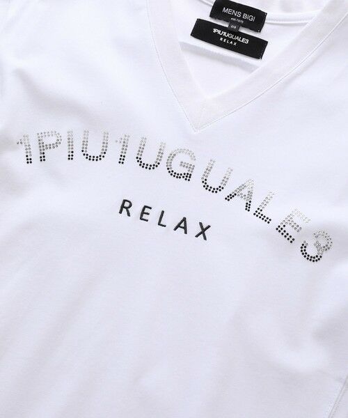 MEN'S BIGI / メンズビギ Tシャツ | 【1PIU1UGUALE3 RELAX】別注　ロゴラインストーンTシャツ | 詳細2