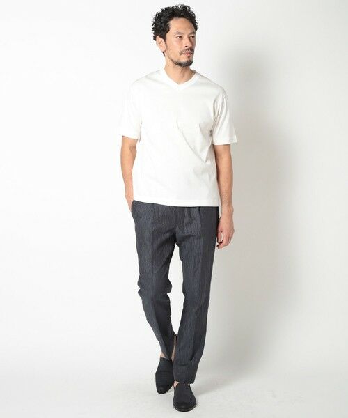 MEN'S BIGI / メンズビギ Tシャツ | 60/2マーセライズジャージVネックTEE | 詳細4