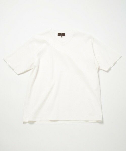 MEN'S BIGI / メンズビギ Tシャツ | 60/2マーセライズジャージVネックTEE（ホワイト）