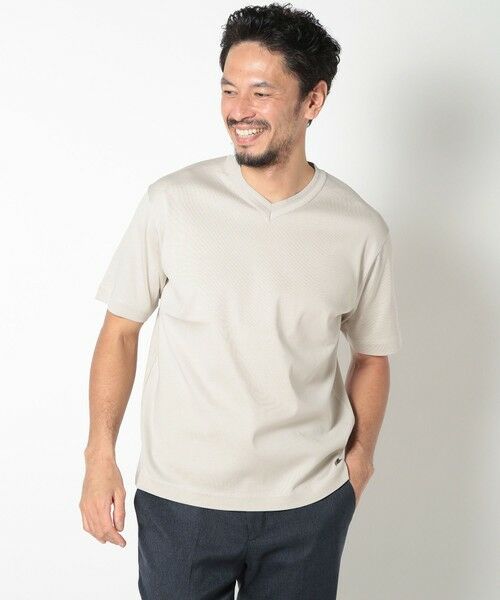 MEN'S BIGI / メンズビギ Tシャツ | 60/2マーセライズジャージVネックTEE | 詳細6