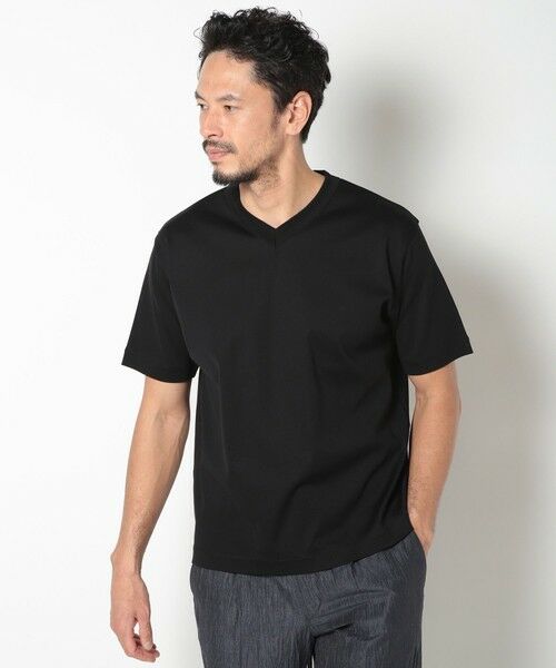 MEN'S BIGI / メンズビギ Tシャツ | 60/2マーセライズジャージVネックTEE | 詳細9