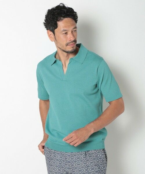 MEN'S BIGI / メンズビギ ポロシャツ | LIBERTYプリントスキッパーニットポロシャツ | 詳細10